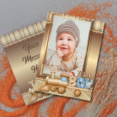 Persoonlijke 'Maak kennis met onze nieuwe baby'-aa Feestdagenkaart