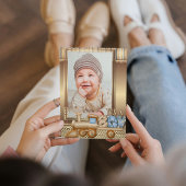 Persoonlijke 'Maak kennis met onze nieuwe baby'-aa Feestdagenkaart