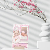 Persoonlijke 'Maak kennis met onze nieuwe baby'-aa Feestdagenkaart