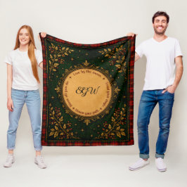 Persoonlijke Maan Magie Tartan Gaelic Schotland Fleece Deken