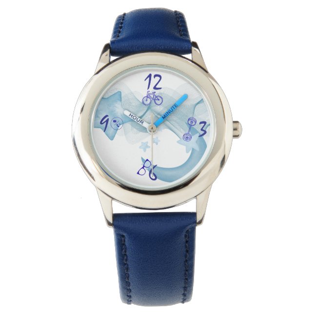 Persoonlijke Maan Ster eWatch Horloge (Voorkant)