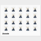 Persoonlijke Maankabouter Hemelse Kunst Vierkante Sticker (Vel)