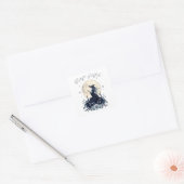 Persoonlijke Maankabouter Hemelse Kunst Vierkante Sticker (Envelop)