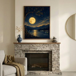 Persoonlijke Maanlantaarn Kunstposter Poster