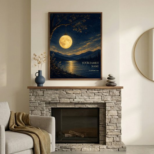 Persoonlijke Maanlantaarn Kunstposter Poster