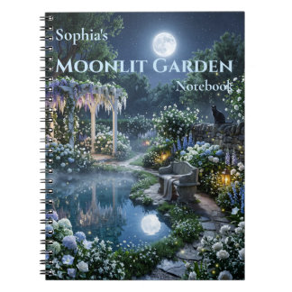 Persoonlijke Maanverlichte Tuin Spiraal Notebook Notitieboek