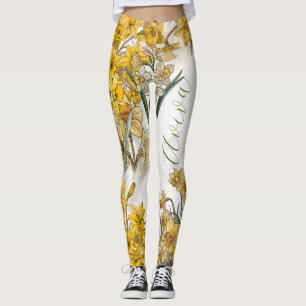 Persoonlijke maart geboortebloem Narcis Leggings