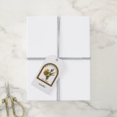 Persoonlijke maart geboortemaand bloem cadeaulabel (Met Touw)