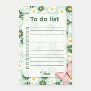 Persoonlijke Madeliefje & Vlinder Takenlijst Post-it® Notes