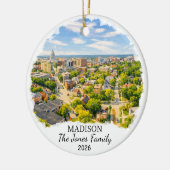 Persoonlijke Madison Versiering, Aangepaste Wiscon Keramisch Ornament (Links)
