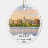 Persoonlijke Madison Versiering, Aangepaste Wiscon Keramisch Ornament (Links)