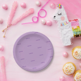 Persoonlijke Magenta Papieren Bordje