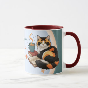 Persoonlijke Magische Teal Calico Kat & Koffiemok Mok