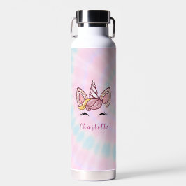 Persoonlijke Magische Tie Dye Eenhoorn Coquette St Waterfles