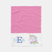 Persoonlijke Magische Unicorn Fleece Deken (Voorkant)