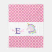 Persoonlijke Magische Unicorn Fleece Deken (Voorkant)