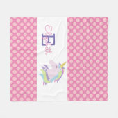 Persoonlijke Magische Unicorn Fleece Deken (Voorkant (Horizontaal))