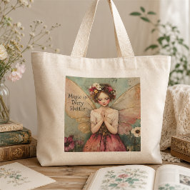 Persoonlijke Magische Whimsical Sprookjes Bloement Grote Tote Bag