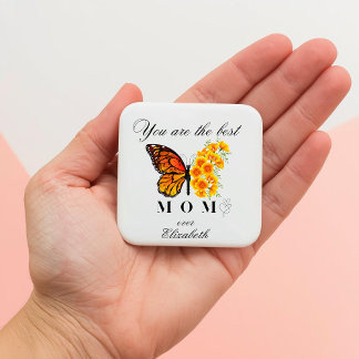 Persoonlijke magneet met vlinder voor Moederdag