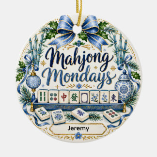 Persoonlijke Mahjong Kerst Ornament Cadeau