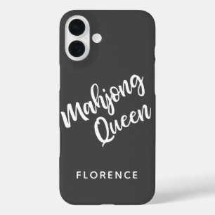Persoonlijke Mahjong Koningin iPhone 16 Plus Hoesje