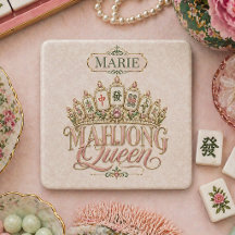 Persoonlijke Mahjong Queen Onderzetter Cadeau