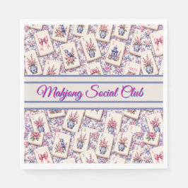 Persoonlijke Mahjong Roze En Blauw Servet