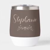 Persoonlijke Maid of Honor Elegante Mocha Script (Voorkant)
