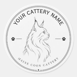 Persoonlijke Maine Coon Fokkerij Sticker 