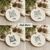 Persoonlijke Maine Coon Kerstkat Keramisch Ornament