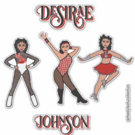 Persoonlijke Majorette / 3- stijl doorzichtig wit Sticker