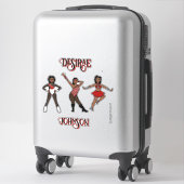 Persoonlijke Majorette / 3- stijl helder wit #1 Sticker (Koffer)