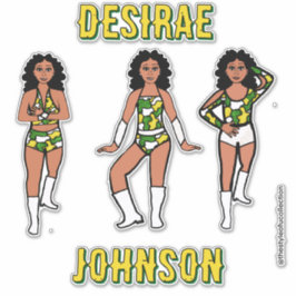 Persoonlijke Majorette /Groen Geel Camo #2 Sticker