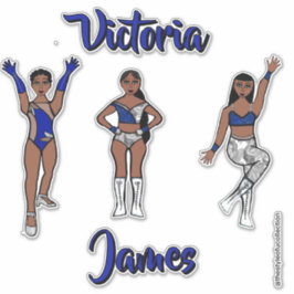 Persoonlijke Majorette Zilveren Blauwe Twist #1 Sticker