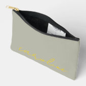 Persoonlijke make-uptas met gouden naam: Canvas Co Etui (Open)