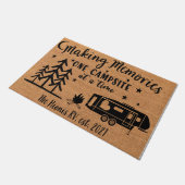 Persoonlijke Making Memories Campsite Doormat Deurmat (Schuin)