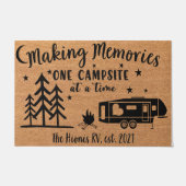 Persoonlijke Making Memories Campsite Doormat Deurmat (Voorkant)