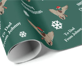 Persoonlijke Mallard Duck Santa Kerstmis Cadeaupapier (Rol Hoek)