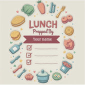 Persoonlijke Malle Lunch Checklist voor Kinderen Sticker (Voorkant)