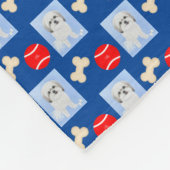 Persoonlijke Malshi Blauwe Fleece Deken (Hoek)