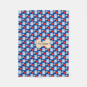Persoonlijke Malshi Blauwe Fleece Deken