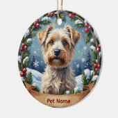 Persoonlijke Maltese Kerstmis Keramisch Ornament (Links)