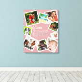 Persoonlijke mam Definition 9 Foto Blush Pink Canvas Afdruk (Insitu (Houten vloer))