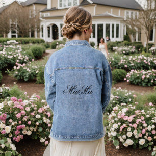 Persoonlijke Mama Est Stijlvolle Comfort Wear Denim Jacket
