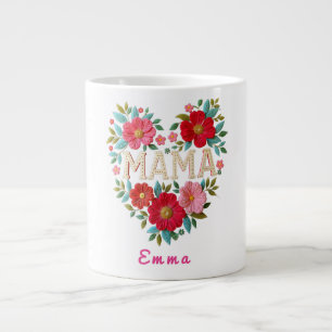 Persoonlijke Mama Hart Bloemstuk Aangepast Cadeau Grote Koffiekop