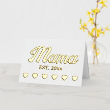 Persoonlijke mama jaar aangepaste tekst harten