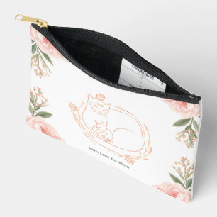 Persoonlijke Mama Kat & Kitten Bloemrijke Moederda Etui