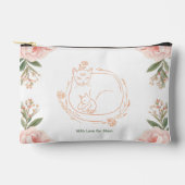 Persoonlijke Mama Kat & Kitten Bloemrijke Moederda Etui (Voorkant)