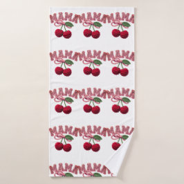 Persoonlijke “Mama” Kersenprint – Grappige Keuken Bad Handdoek