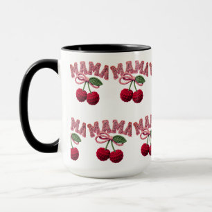 Persoonlijke “Mama” Kersenprint – Grappige Keuken Mok